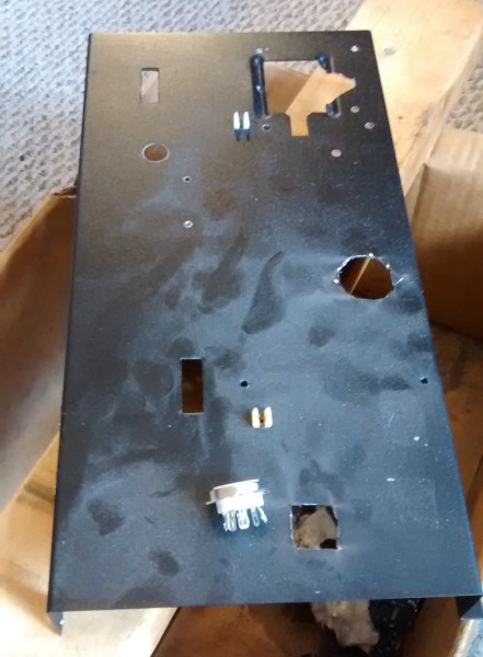 Cut out the tube socket holes.